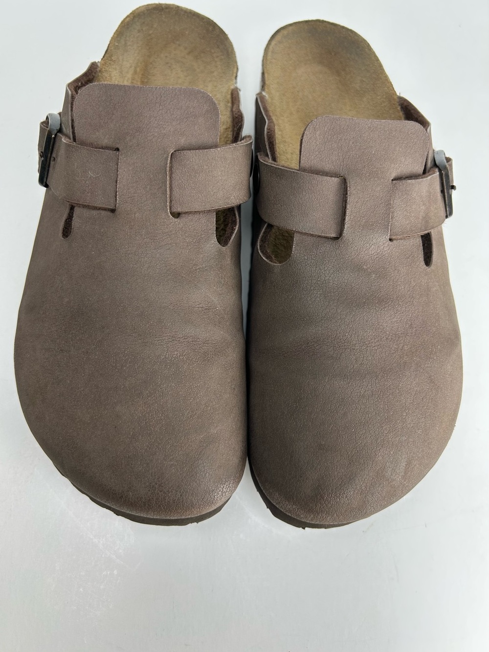 Birkenstock Boston Brown Birko-Flor Slides Mules Unisex Sandals EU 40 US L 9 - Picture 4 of 14
